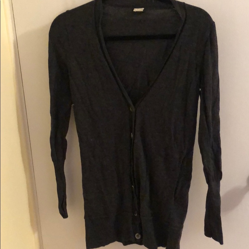 J Crew Heather Gray Cardigan